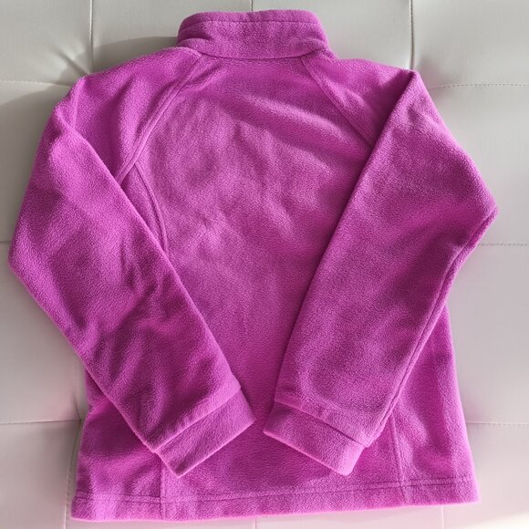 Columbia Pink Full Zip Fleece Jacket Girl Size M 10/12 - Picture 5 of 8